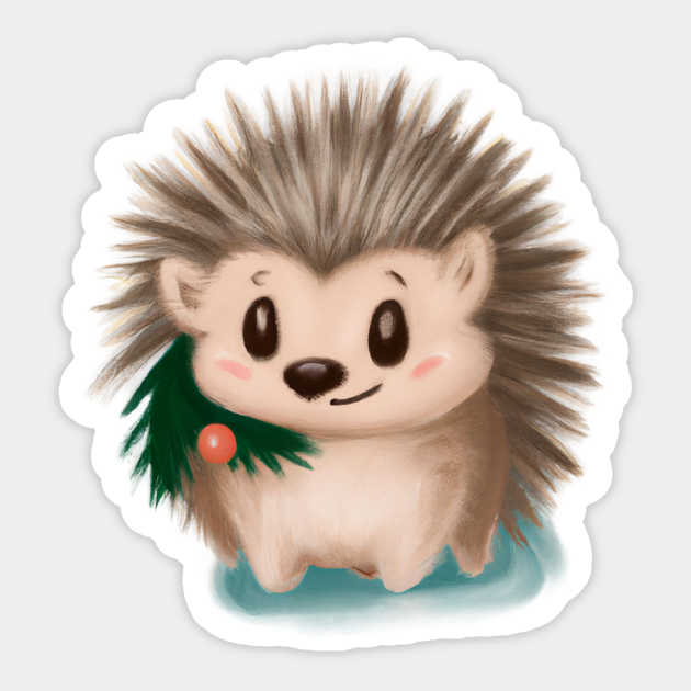 Cute Porcupine Drawing Porcupine Sticker TeePublic